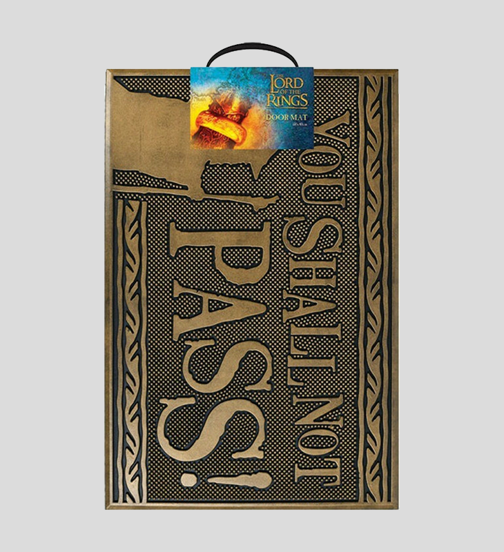 Pyramid International Πατάκι Εισόδου από Καουτσούκ Lord Rings You Shall Not Pass Γκρι 40x60εκ.
