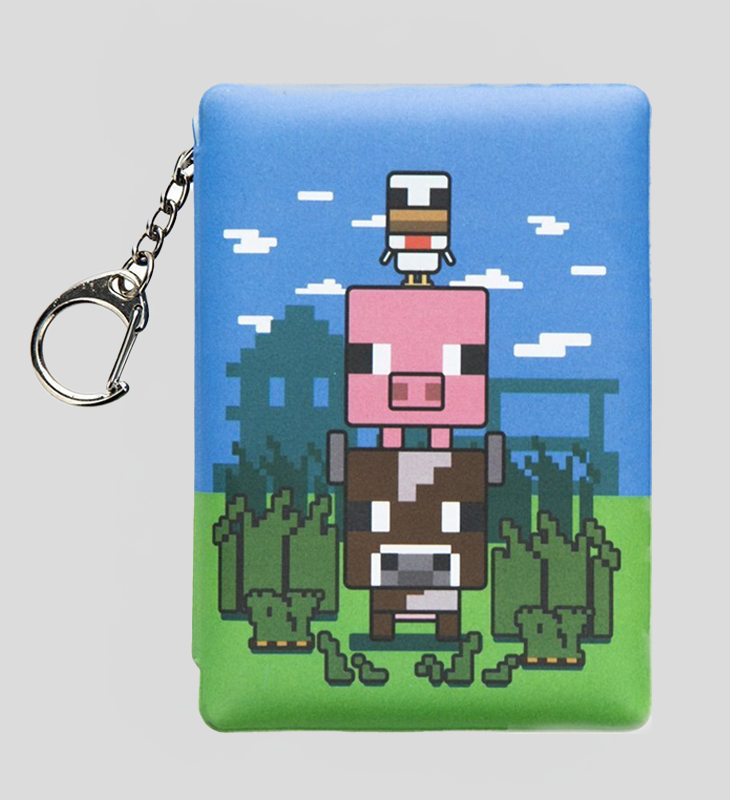Minecraft Mini Puffy Notepad Keyring