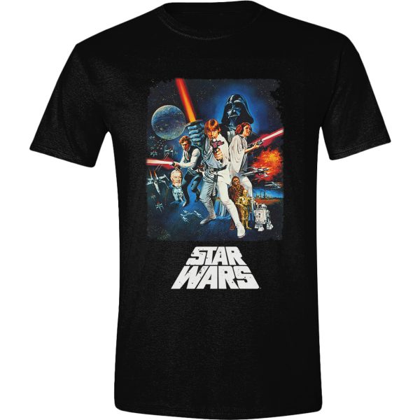 Star Wars - A New Hope Retro Poster T-Shirt - Large